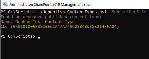 script-sharepoint-Orphaned-content-type-found