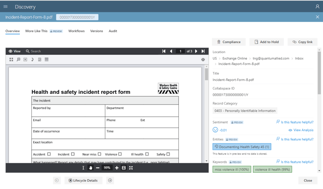 Collabspace-More-Like-This-Health-Form-Entity-Extraction-Keyword-Detection