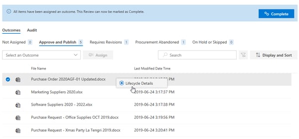 Collabspace-Review-List-Completed