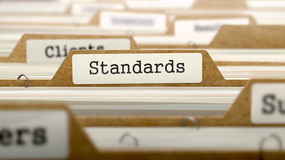 Standards Concept. Word on Folder Register of Card Index. Selective Focus.-3