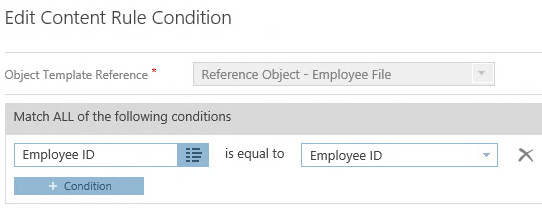 Employee Files 3 Content Rule Condition