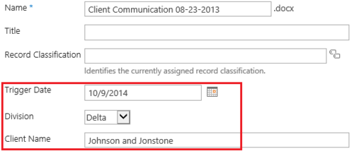 Custom Metadata File