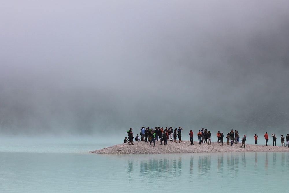 people on an island